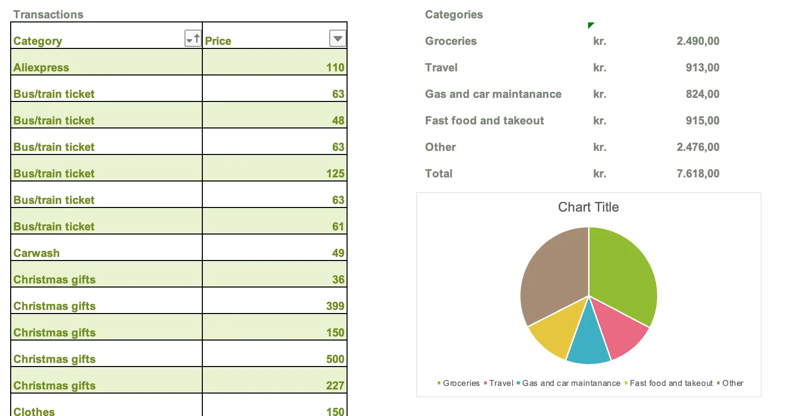 You can export your bank data to a .csv