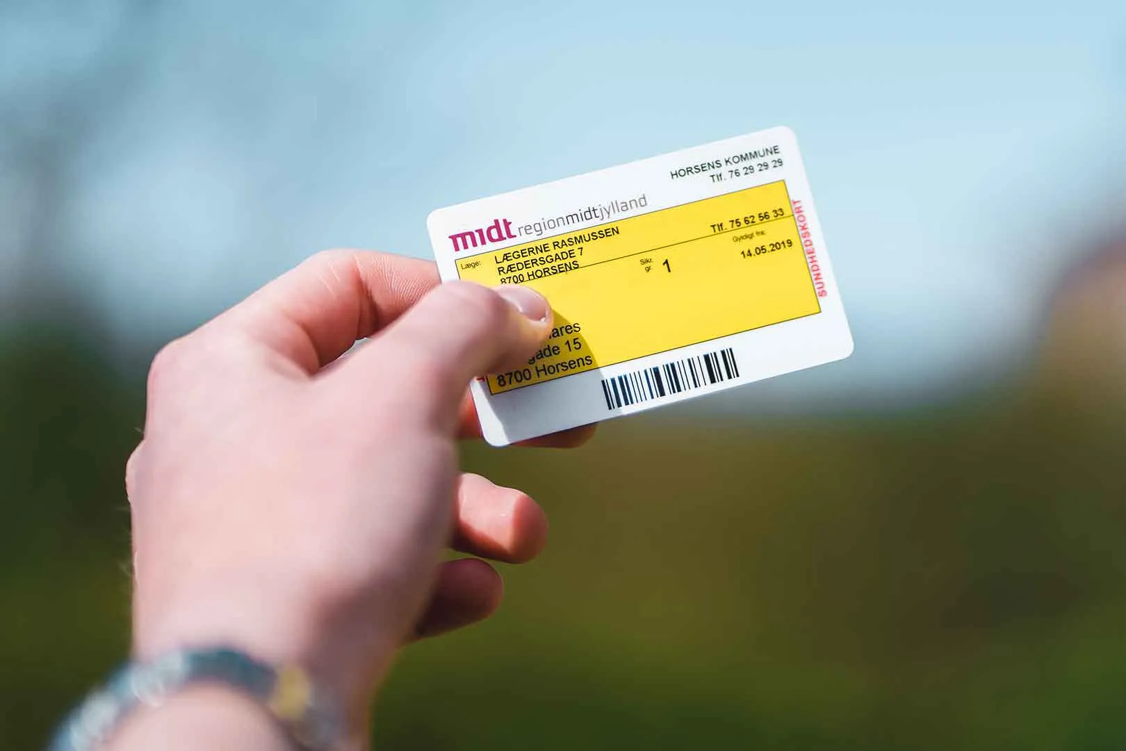 Danish CPR number and Yellow Card