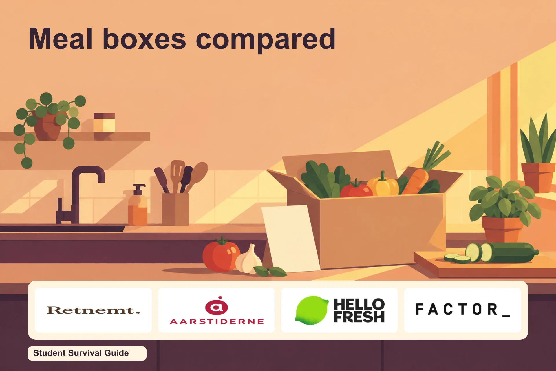 Meal boxes compared: RetNemt, Aarstiderne, HelloFresh and Factor
