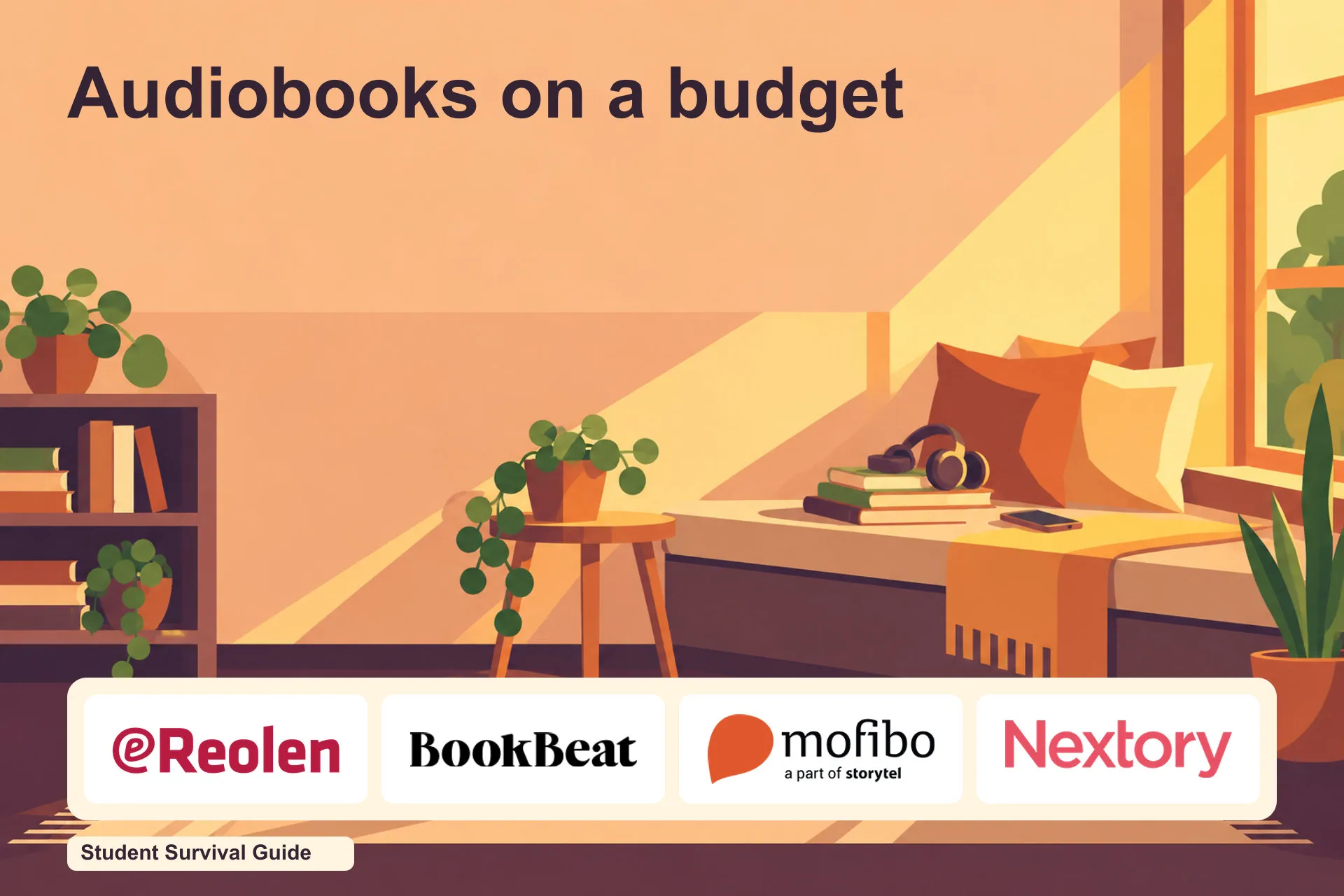 Audiobook options compared: eReolen, BookBeat, Mofibo and Nextory